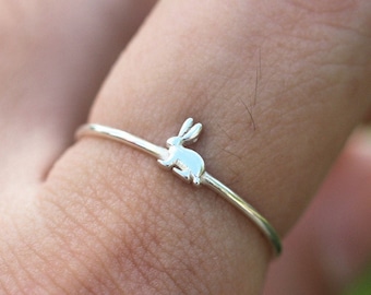 silver kaninring, kaninring, specialdesignade kaninfamiljsmycken, djurälskarsmycken