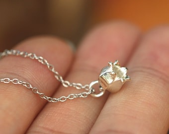 925 silver Lily of the valley necklace,Convallaria flower necklace,wildflower jewelry