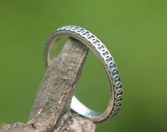 925 silver circle band ring