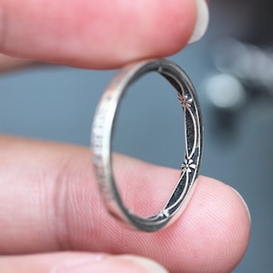 925 silver sunflower ring, flower inside the ring,elegant woman jewelry,custom initial jewelry,personlized jewelry