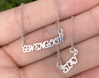 925 Silver Custom Name Necklace: Personalized Initial Jewelry
