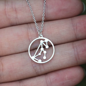 925 silver lupus constellation necklace