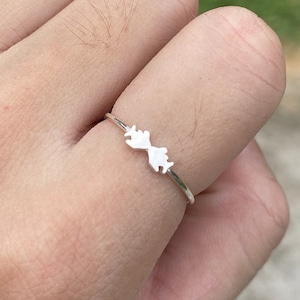 925 silver rainbow fish ring,sea animal ring,ocean jewelry,family pet jewelry