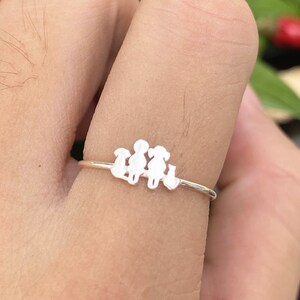 925 Silver Dog Ring,silver Cat Ring,custom Family Pet Ring,boy Ring ...