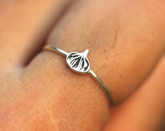 925 silver Garlic ring,vegan jewelry,chef jewelry