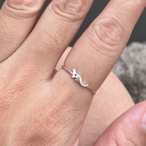 925 silver Sea otter ring,gemstone ring,beaver ring,lover jewelry,custom birthdstone ring,animal jewelry,gift idea