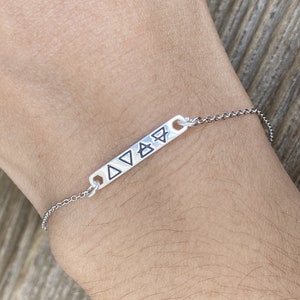 925 silver custom element bracelet,four element jewelry,air,water,fire,earth bracelet,personalized Jewelry,Spiritual Jewelry