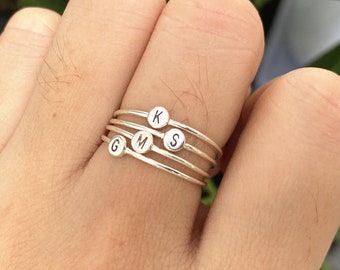 925 silver Personalized initial ring,custom initial ring,silver letter ring,Minimal name jewelry,gift idea