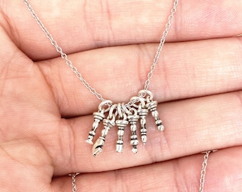 925 silver chess necklace