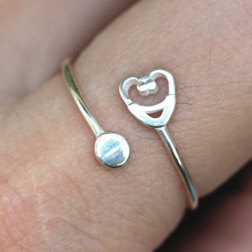 925 Silver Stethoscope Ringdoctor Nurse Jewelry Etsy