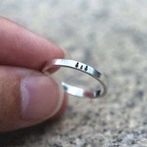 family tree ring,925 silver band ring