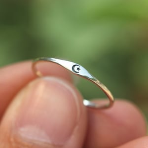 925 silver muslim symbol ring,crescent moon ring