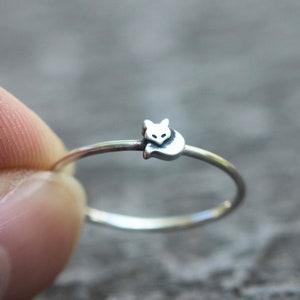 simple 925 silver fox ring