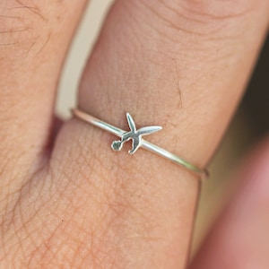 925 silver Hummingbird ring,flower ring,silver midi bird jewelry
