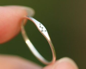 925 silver cassiopeia constellation ring