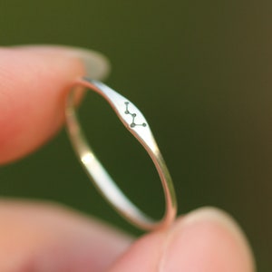 925 silver cassiopeia constellation ring