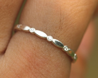 925 silver thin band ring,custom birthstone ring