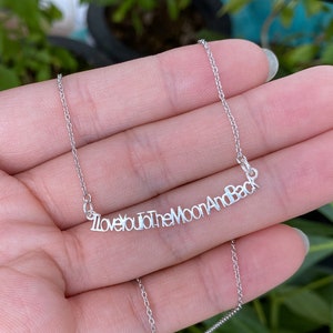 925 Silber benutzerdefinierte Wort Halskette, benutzerdefinierte erste Halskette, benutzerdefinierte Name Halskette, minimal Name Schmuck, personalisierte Wort Schmuck