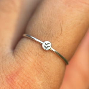 925 silver lover bird ring
