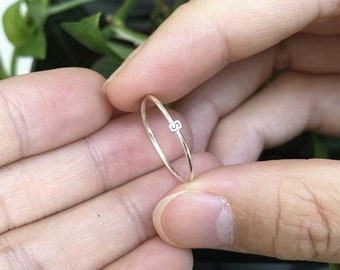 925 silver initial ring,custom word ring,custom jewelry