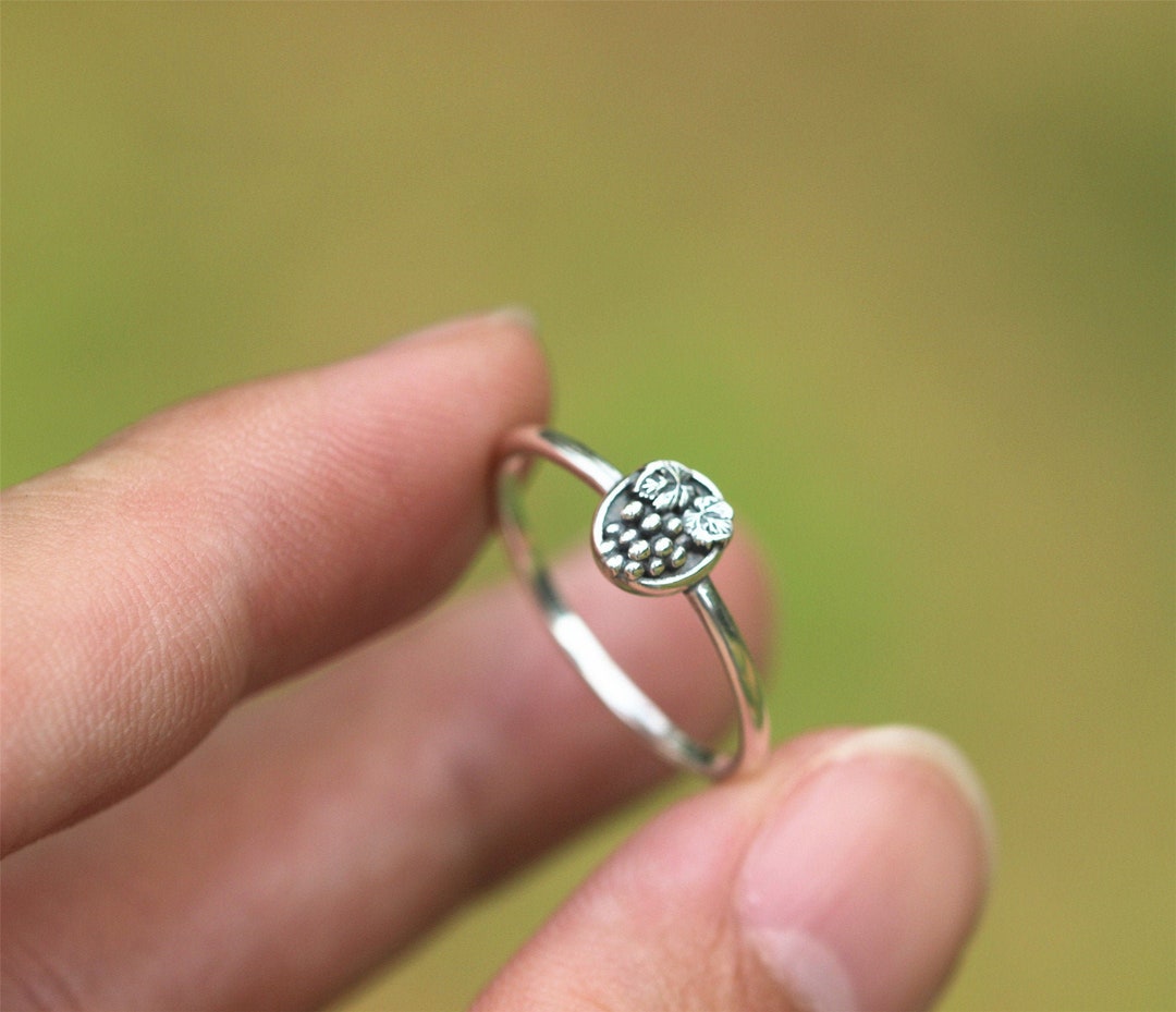 925 Silver Grapes Ring,3d Grape Cluster Jewelry - Etsy