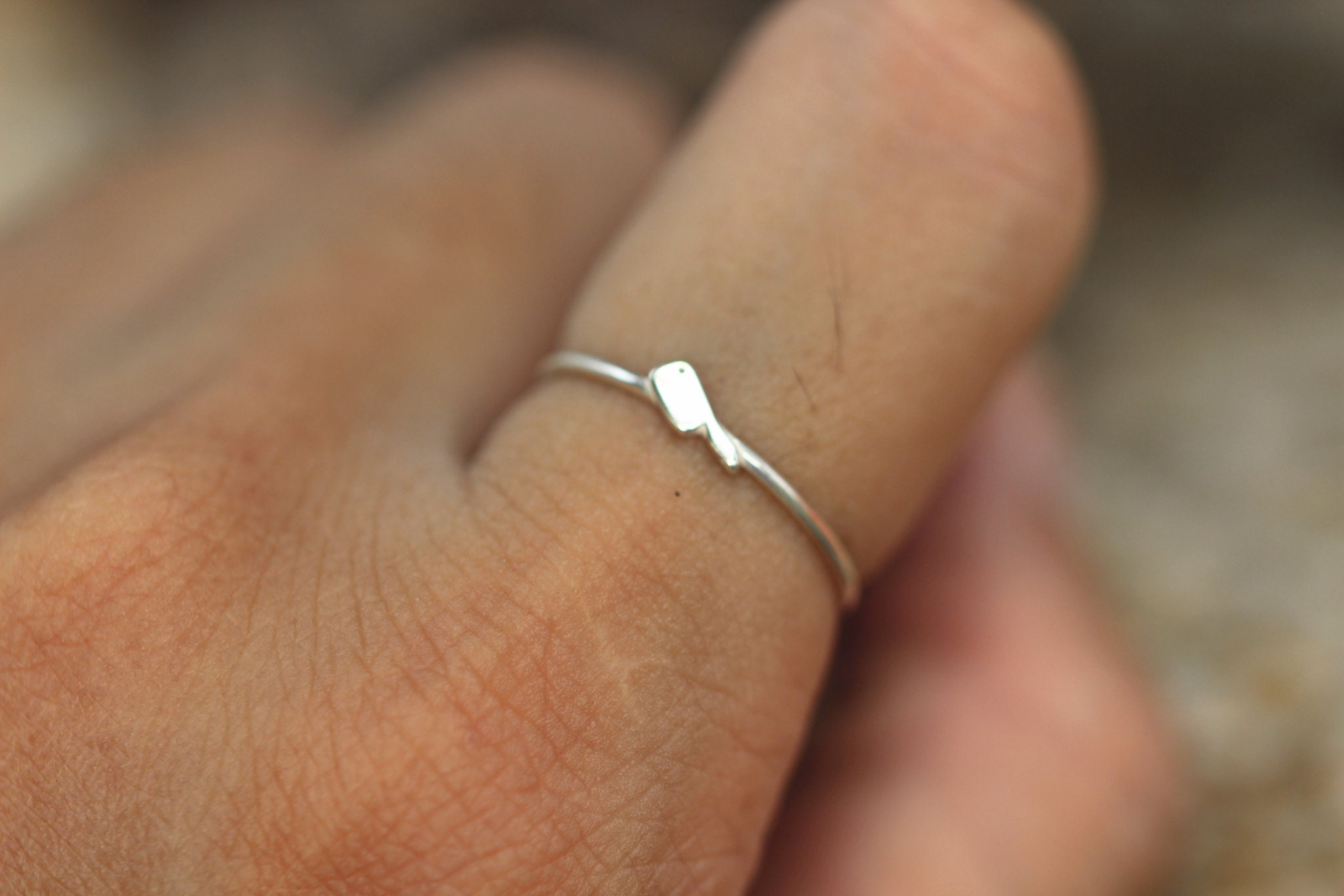 R-051 Cutlery Butter Knife Ring (白仕上げ) | WAKAN SILVER
