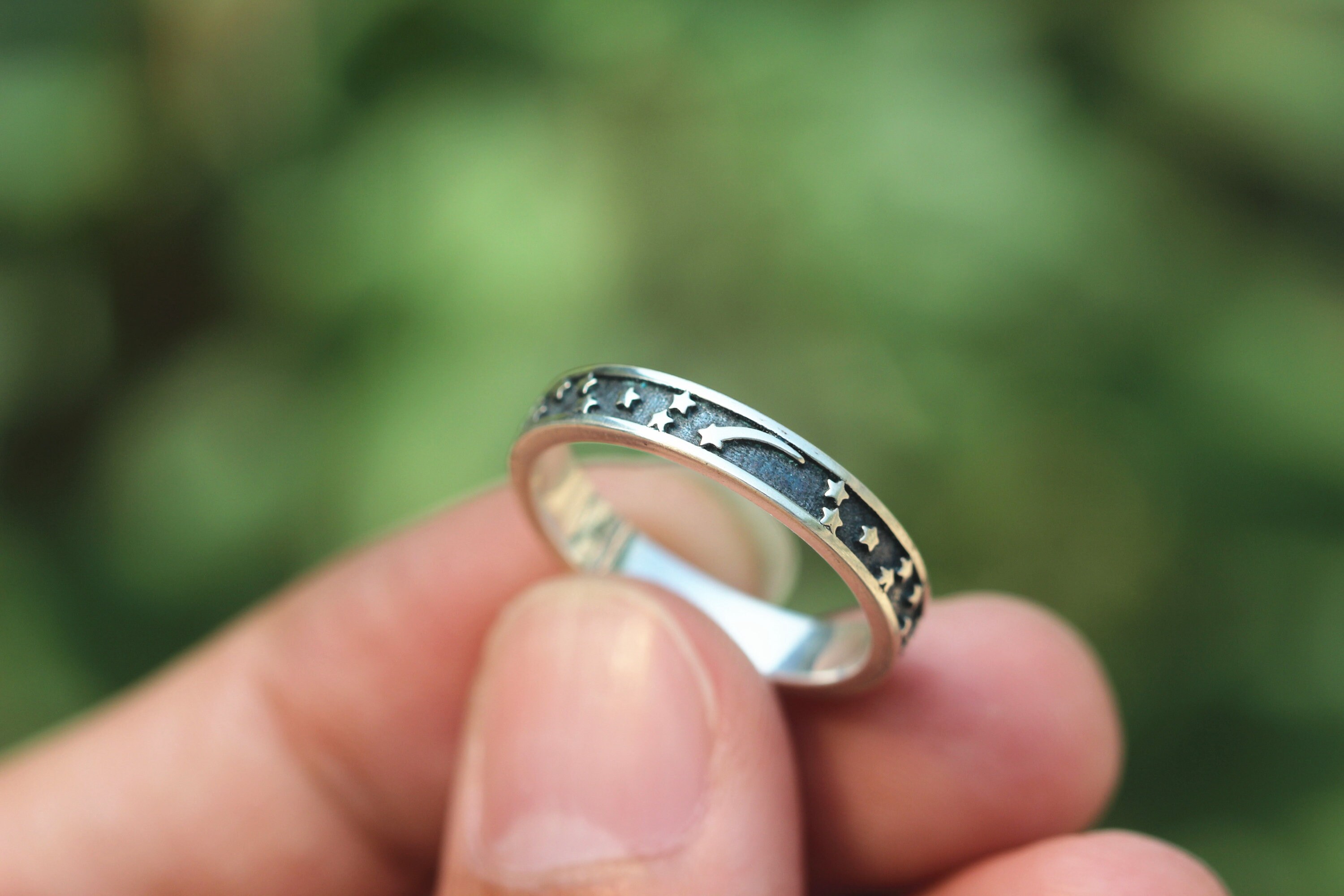 ★SENTIMENTS★ NO.309 [SILVER] ROUND METEOR RING Meteor Star Ring,shooting Star Ring,925 Silver Star Ring