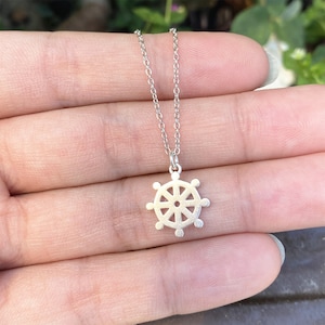 925 silver wheel necklace,wheel of dharma inspried jewelry