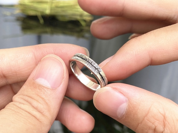 925 Sterling Silver Fern Leaf Ring - Handmade Woodland Jewelry - Etsy