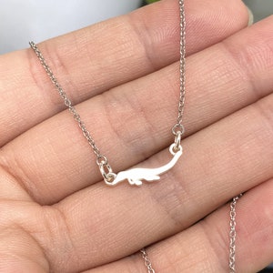 925 silver crocodile necklace