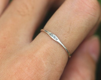 custom word ring,Personalized Name Ring,silver initial ring, Personalized Gift - Mother's Day Gift