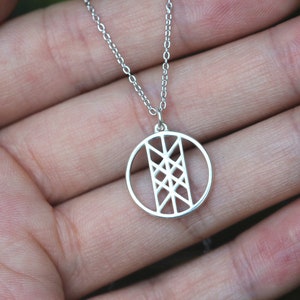 925 silver Web of Wyrd necklace,viking amulet jewelry,Mythology inspired jewelry