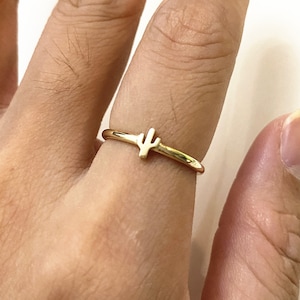 solid 14k gold cactus ring