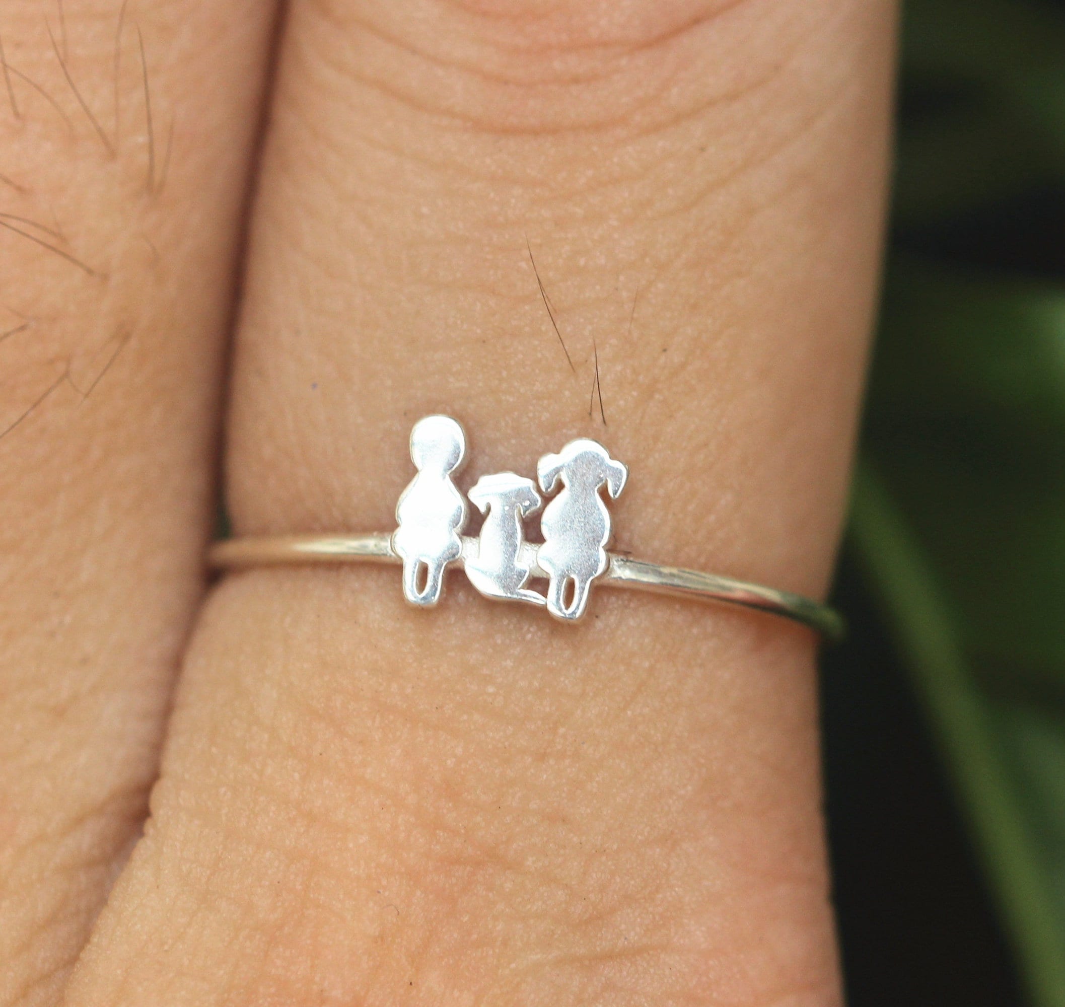 925 silver dog ring,silver cat ring,custom family pet ring,boy ring,girl ring,daughter jewelry