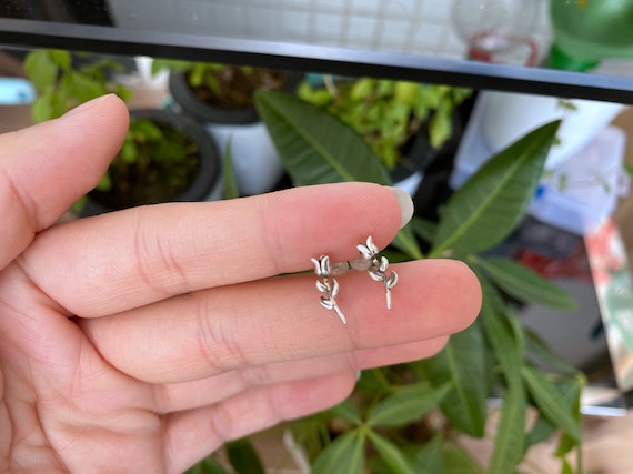 925 Silver Rose Stud Earrings,rose Jewelry,silver Flower