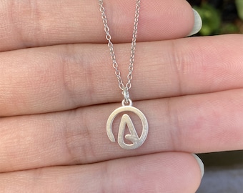 925 silver Atheism  necklace