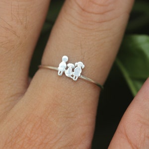 925 Silver Dog Ring,silver Cat Ring,custom Family Pet Ring,boy Ring ...