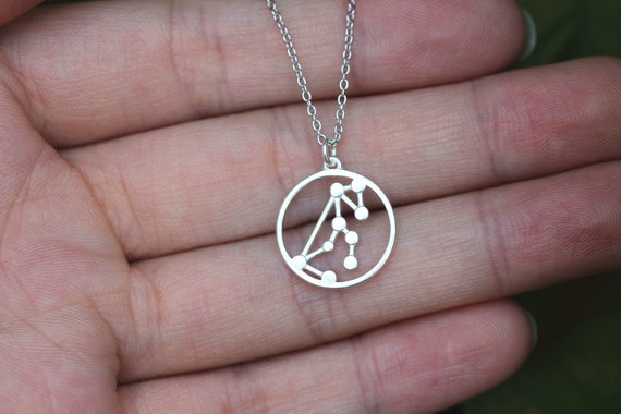 925 silver lupus constellation necklace