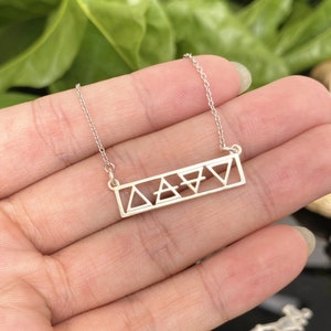 silver 4 element necklace