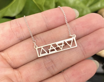 silver 4 element necklace