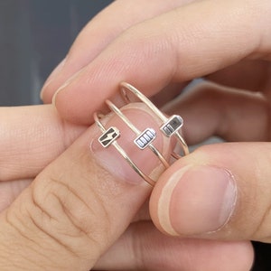925 silver Battery ring,lightning ring,midi Emotional jewelry