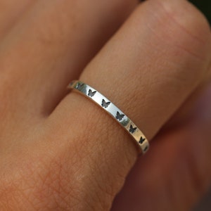 925 silver Butterfly ring,silver band ring,Minimalist Butterfly jewelry,animal lover jewelry,custom band jewelry