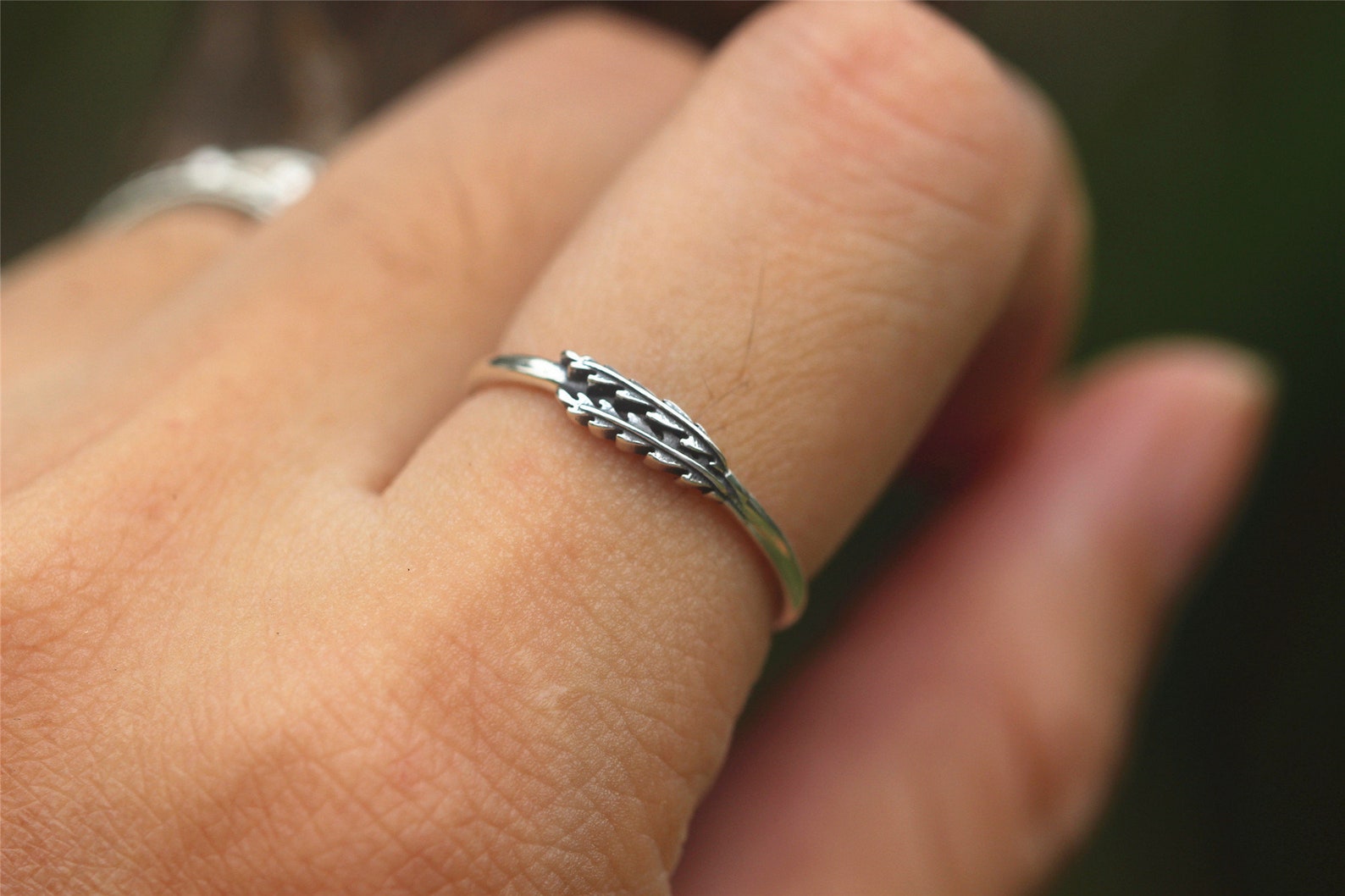 925 silver Rosemary Herb ring Etsy