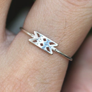 925 silver Web of Wyrd ring, viking amulet jewelry,Mythology inspired jewelry