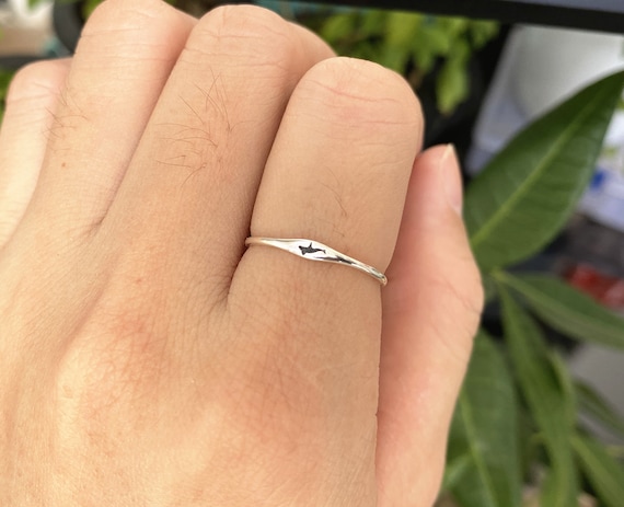 Oceaanring, sterling zilver 925, verstelbare opening, haai, schildpad, hamerkop, oceaan, sieraden, cadeaus voor dames, meisjes, mannen, 7-9 einstellbar, Sterling zilver, Geen edelsteen