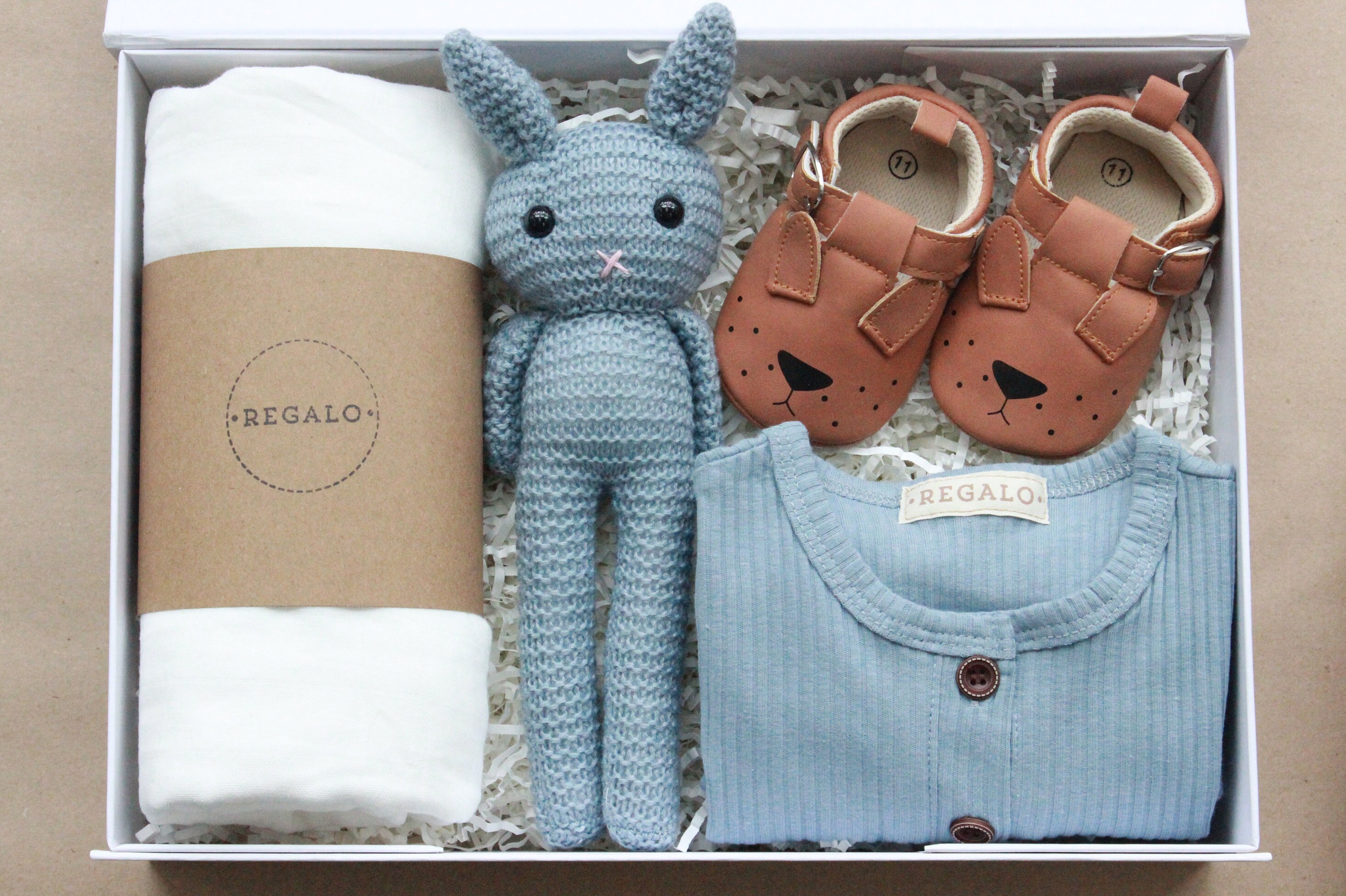 Baby Boy Baby Shower Gift Hamper With Swaddle Romper Baby Etsy