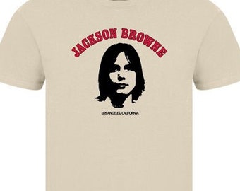 Jackson Browne T Shirt Beige Unisex New