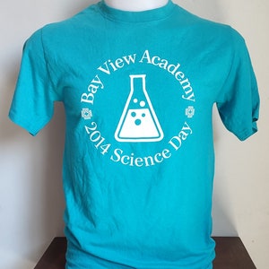 Jerzees Bay View Academy T Shirt Size Small Blue Used Condition 063