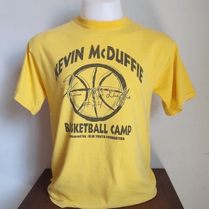 Kevin McDuffie Basketball Camp T Shirt Größe Mittel Gelb GebrauchtEr Zustand 065