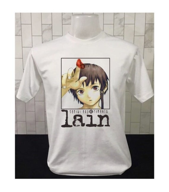 【serial experiments lain】描き下ろしTシャツ 白 (L) serial experiments lain Tシャツ - TTYRYO - BOOTH
